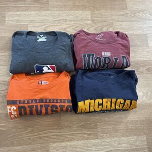Mens NFL College Sports T Shirts Bundle Graphic Tees Lot Of 4 Size XXL